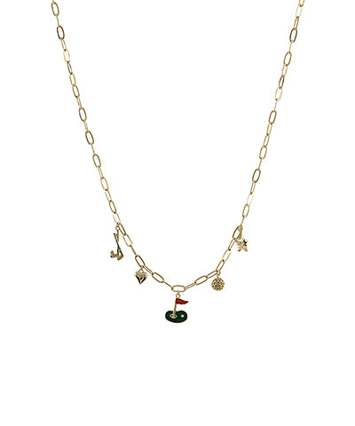 Golf Mixed Charm Necklace