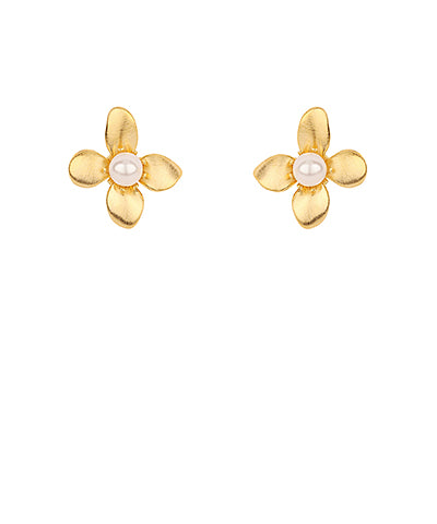 Pearl Flower Earrings