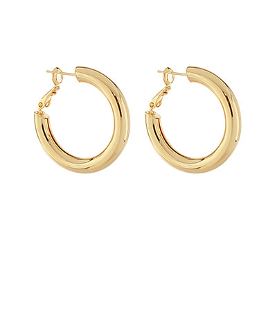 Bold Metal Hoop Earrings