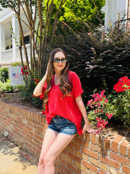 Red & Obsessed Top
