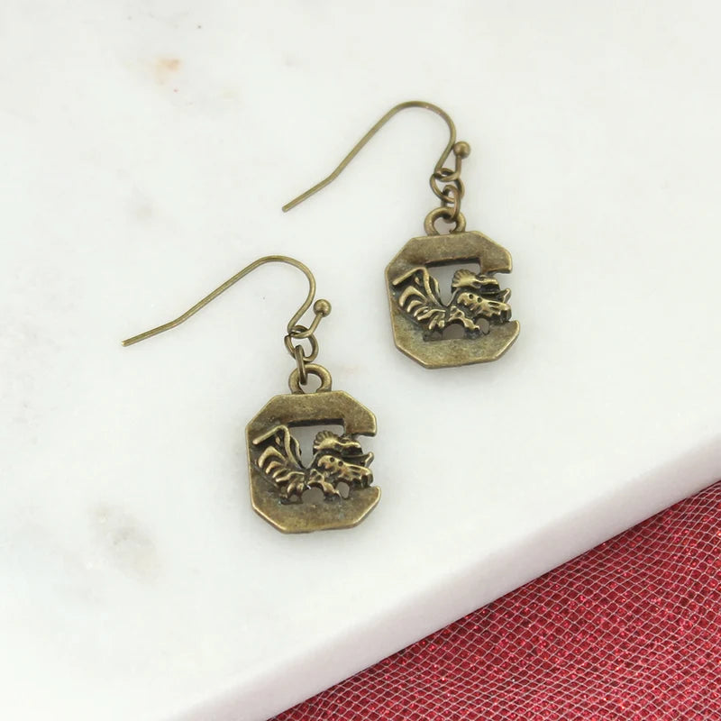 Carolina Vintage Logo Earrings