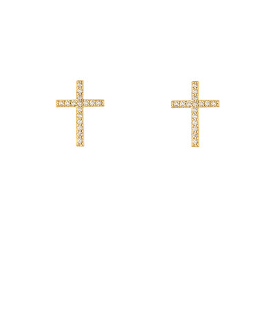 Crystal Cross Earrings