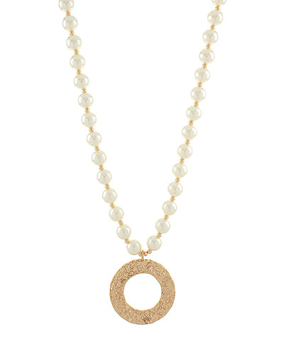 Circle Pearl Necklace
