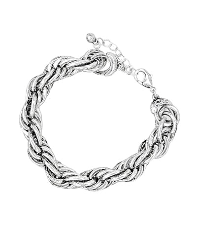 Antique Silver Twist Bracelet