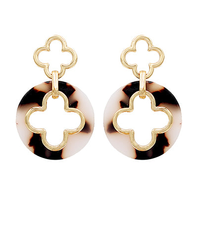 Clover Acetate Drop Earrings