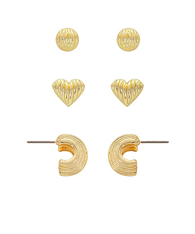 Heart Earring Set