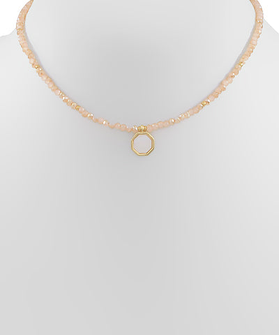 Octagon Beaded Necklace