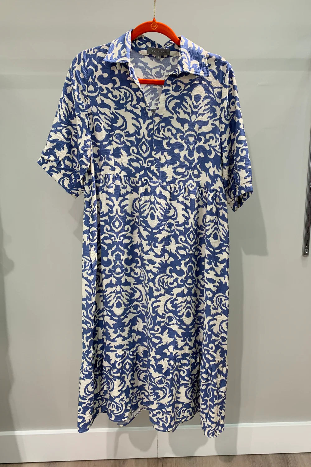 Loretta Blue Midi Dress