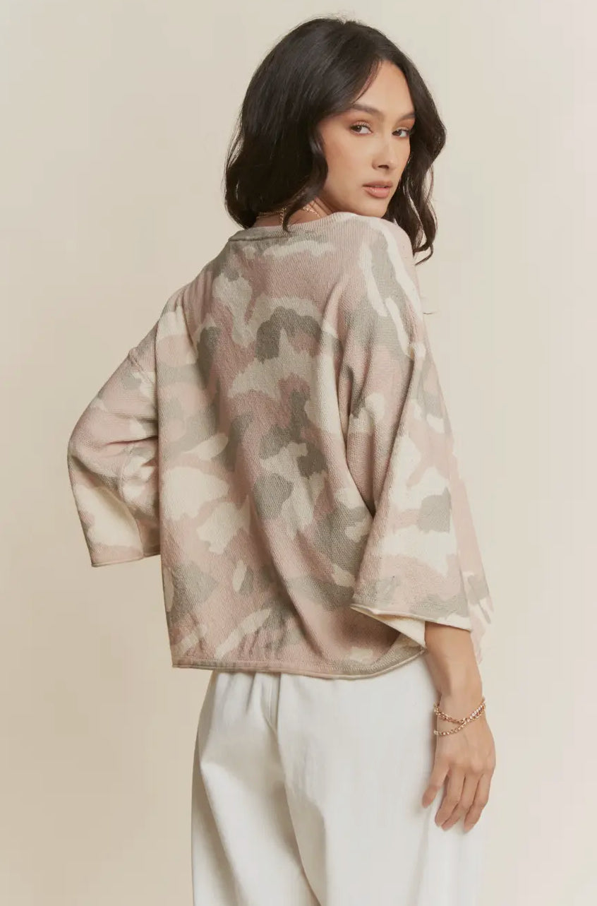 Carrie Camo Sweater