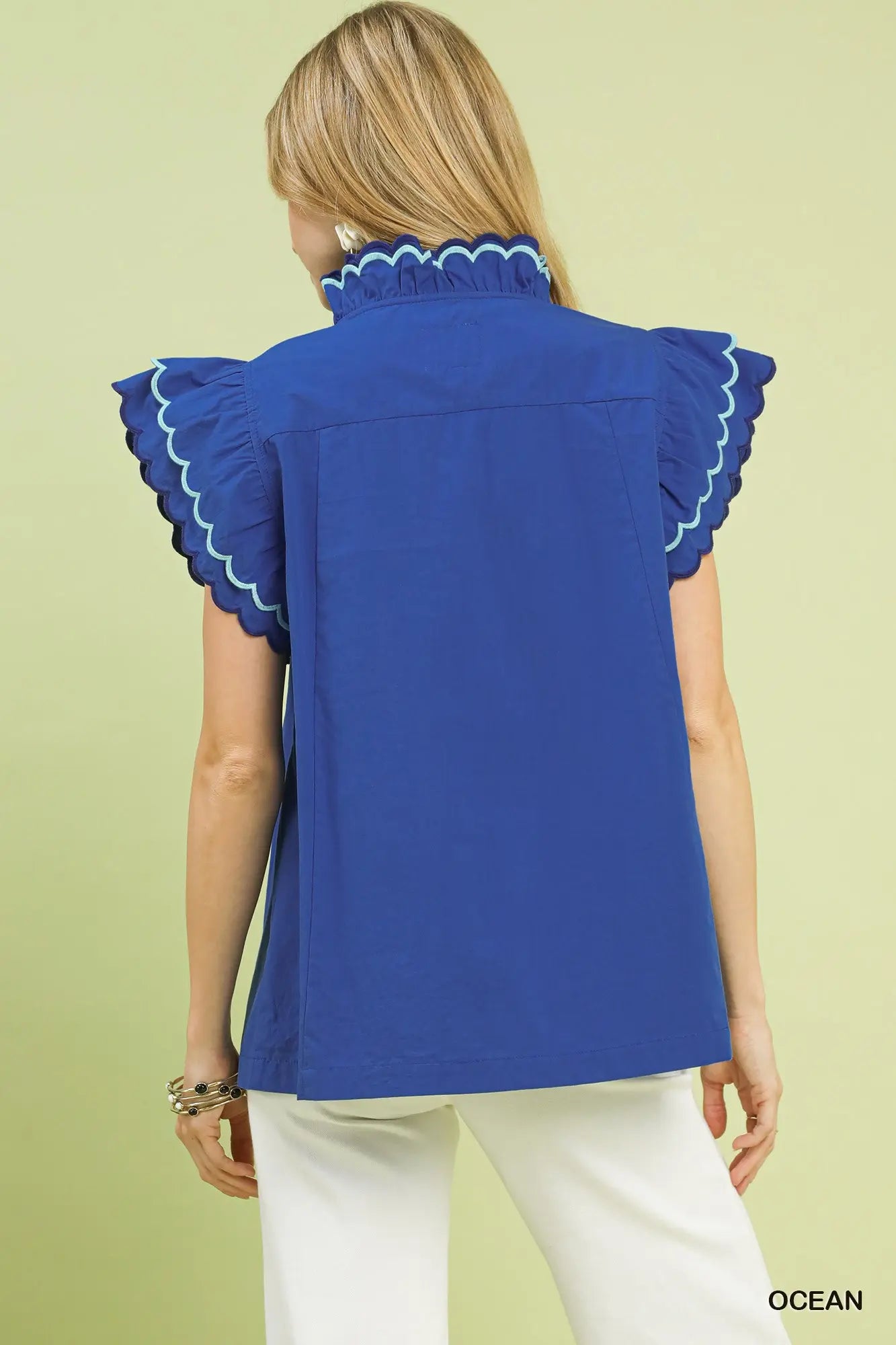 Ola Ocean Scalloped Top