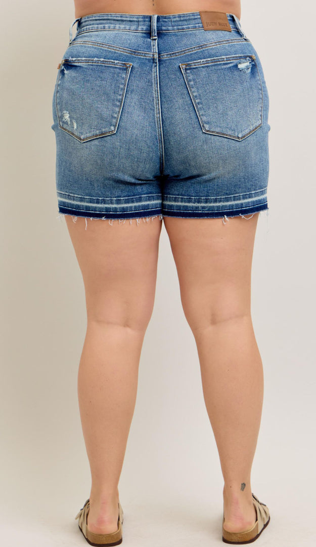 Danica Denim Shorts-Plus