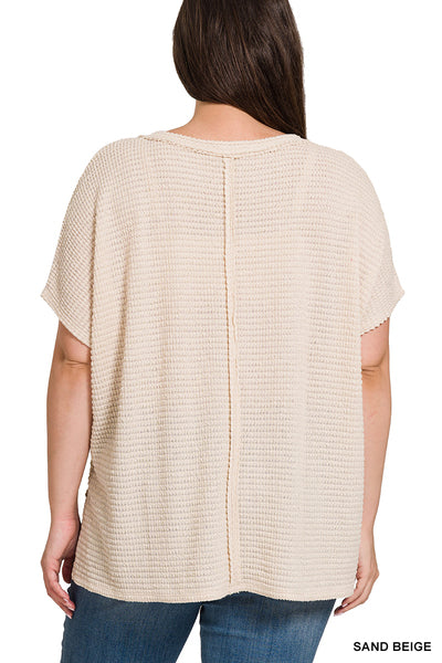 Plus*Short Sleeve Sweater