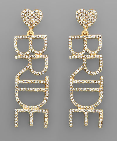 Bride Letter Earrings