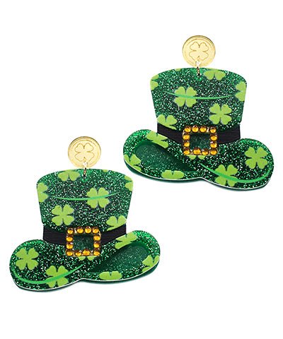 Shamrock Hat Earrings