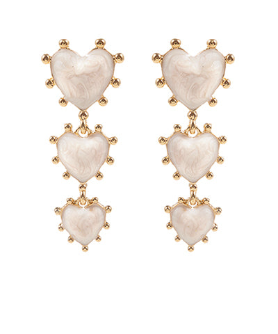 Gold Bub Heart Earrings