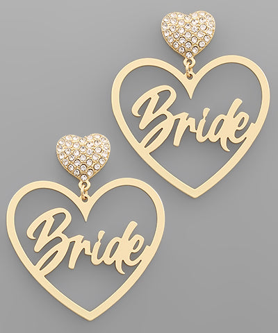 Bride Heart Earrings