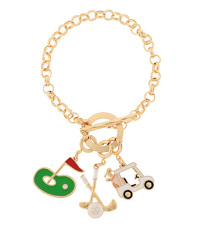 Golf Charm Bracelet