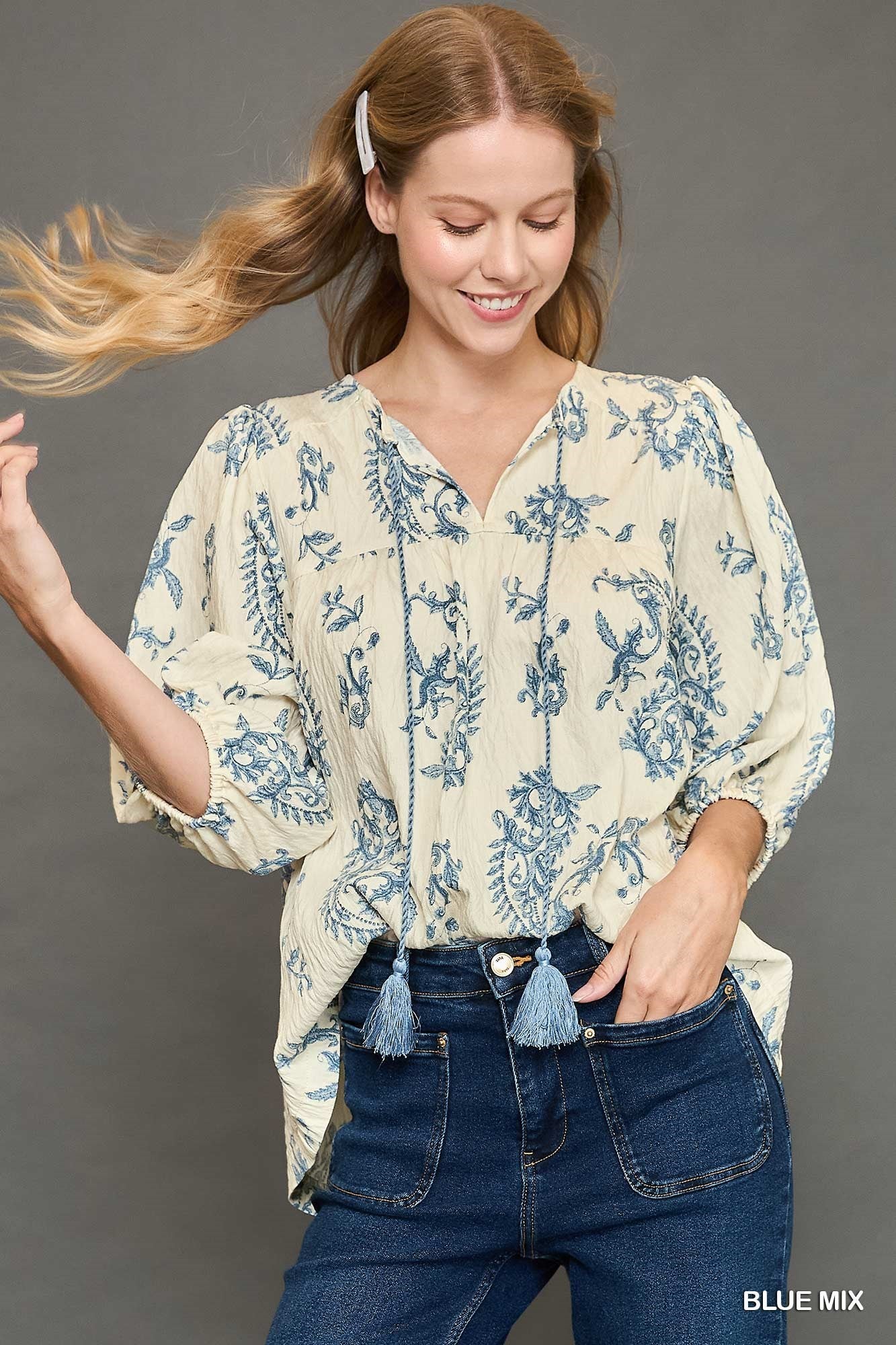 Paisley Tassel Top