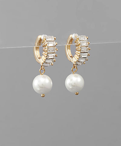 Crystal Pearl Earrings