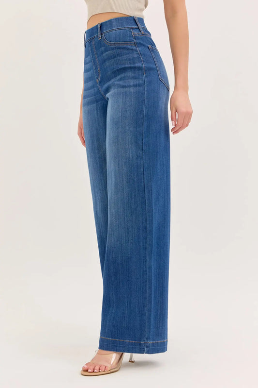Wren Wide Leg Pull On Jean