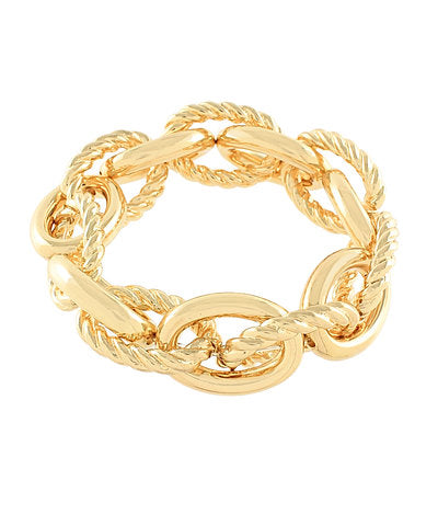 Oval Chain Roped Bracelet