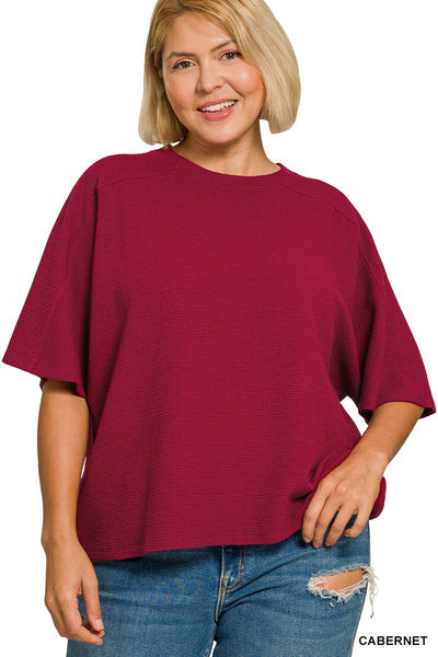 Carlee Cabernet Knit Top