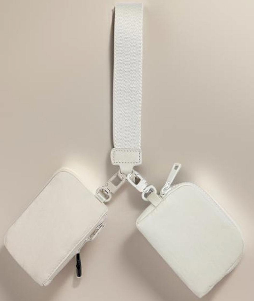 Dual Pouch Wristlet Keychain