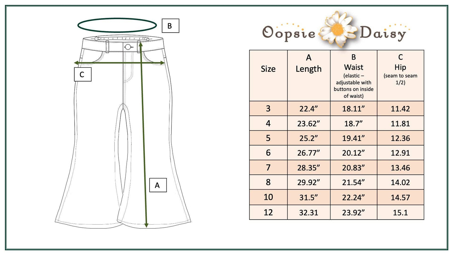 Kids Light Blue Stripe Flare Jeans