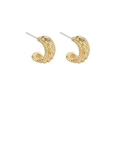 Braided Gold Hoops