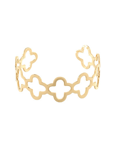 Clover Cuff Linked Bracelet
