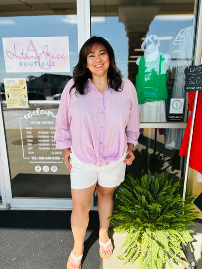 Lavender Haze Tie Top