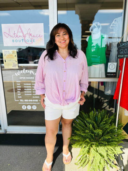 Lavender Haze Tie Top