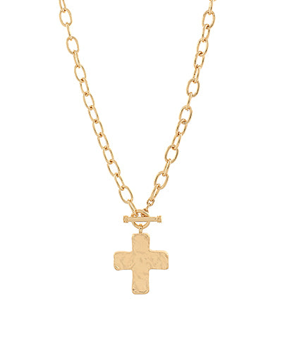 Cross Toggle Necklace
