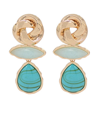 Linear Love Knot Earrings