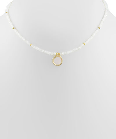 Octagon Beaded Necklace
