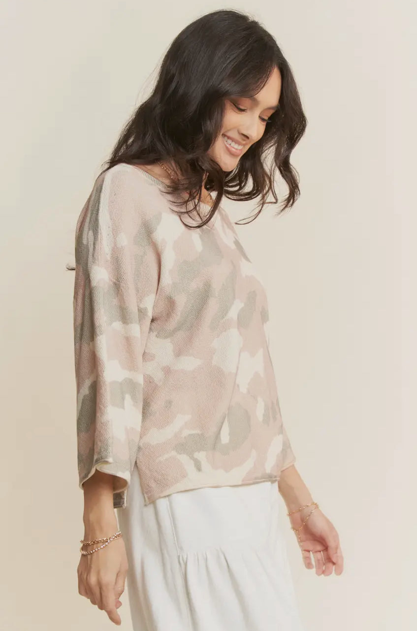 Carrie Camo Sweater