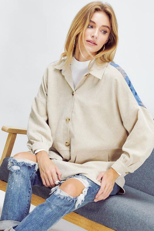 Plus- Button Down Jacket