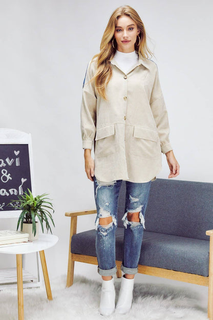 Plus- Button Down Jacket