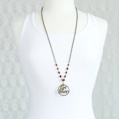 Georgia Slogan Cut-Out Necklace
