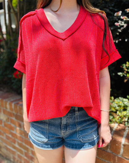 Red & Obsessed Top