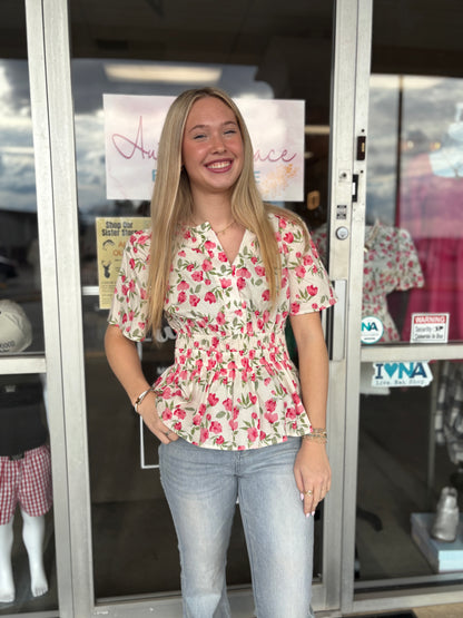 Rosalie Woven Floral Top