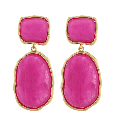 Fuchsia Geometric Earrings
