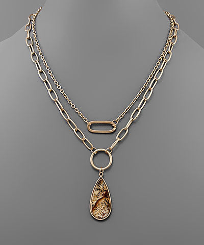 Animal Teardrop Necklace