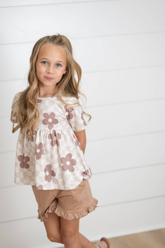 Kids Daisy Tan Short Set