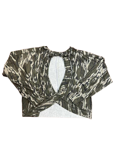Camo Open Back Top