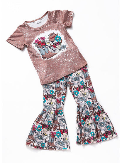 Flower Bleached Western Sets: 2T