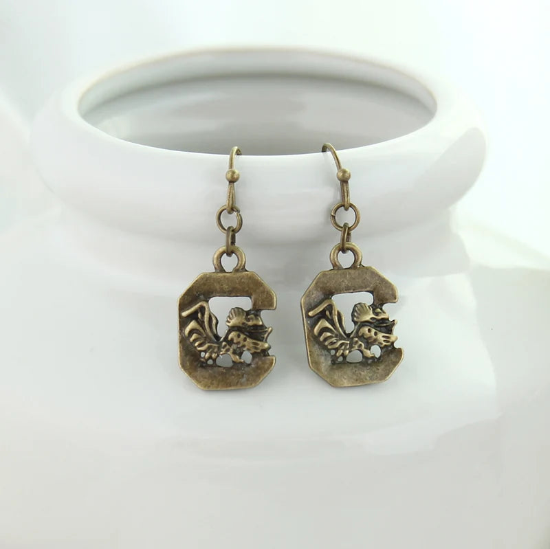 Carolina Vintage Logo Earrings