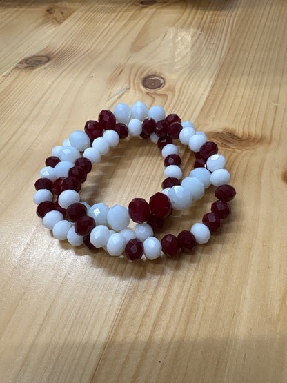 Garnet & White Bracelet
