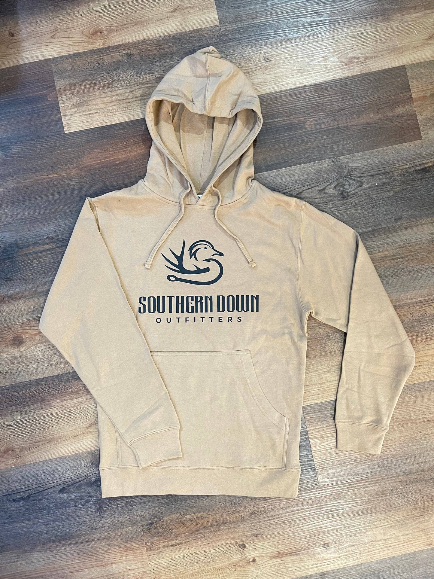 Hoodie-Tan Bold Logo