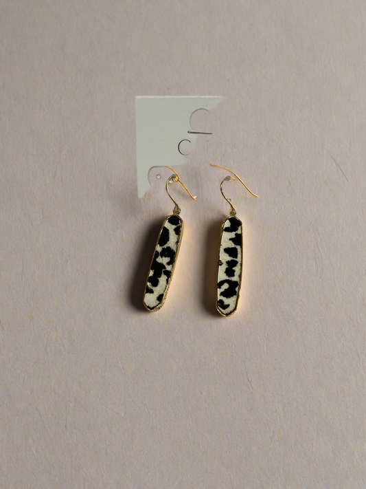 Cow Print Dangle Earrings ME9247